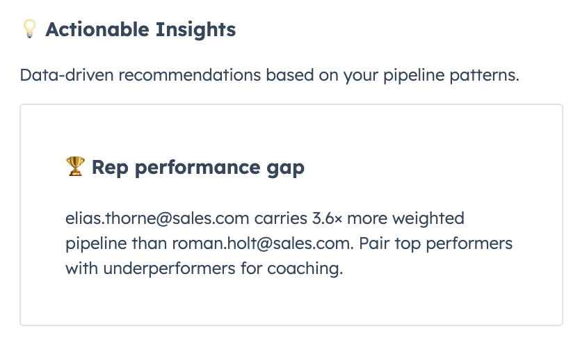 Pipeline analytics dashboard
